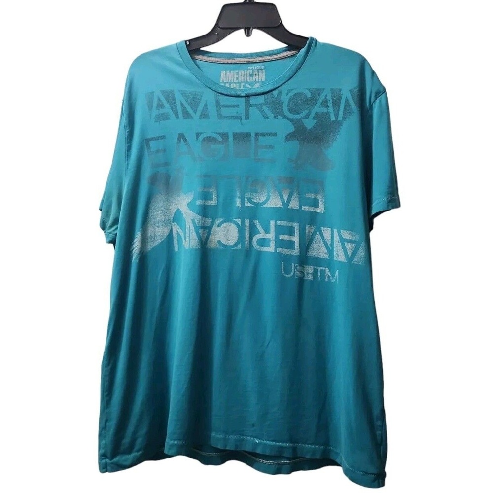 American Eagle Vintage Fit Tee XL Green/Aqua. ** Minorโ Flaws
